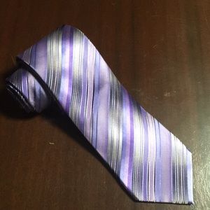 Purple striped Van Heusen tie